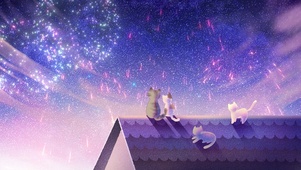 猫咪与花火