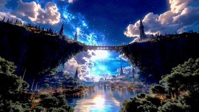 梦幻动漫星空银河护眼奇幻场景