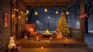 雪夜新年小屋