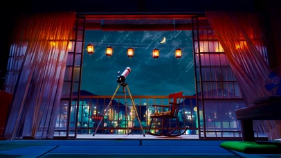 唯美治愈城市夜观流星雨