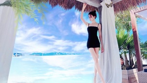 蓝天海滩