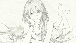 素描少女楪祈