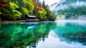 美丽湖泊风景