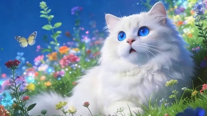 夜景猫咪带鱼屏