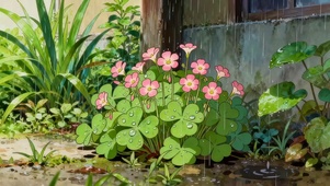 雨天的小花