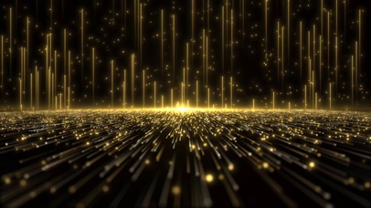 大气金色线条粒子