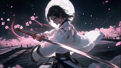 樱花白衣剑客！