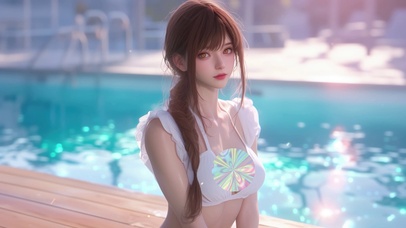 泳池女孩玛奇玛