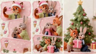 圣诞节朱迪和尼克