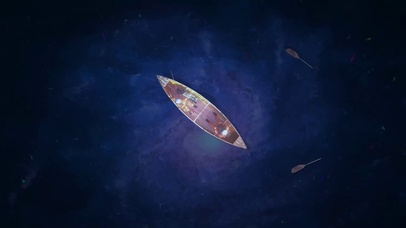 在大海中迷失的小船