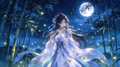 月下古风美人