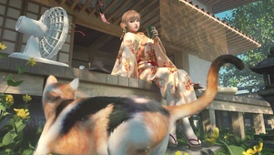 木屋惬意少女