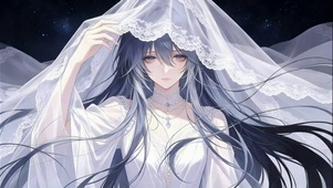 星空婚纱少女