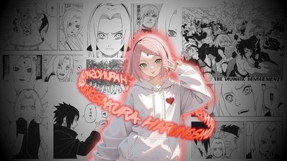 春野樱 文字环绕