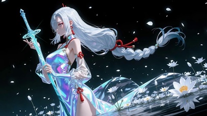 炫彩持剑少女申鹤