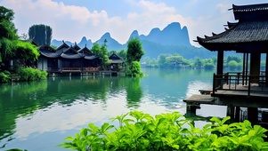 山水古风美景