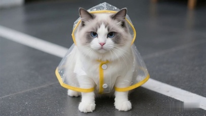 下雨天也要溜猫！