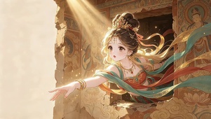 敦煌幻境飞天神女