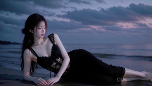 海边美女