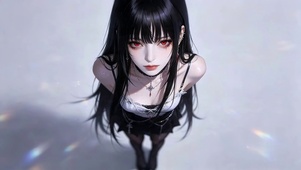 俯视少女