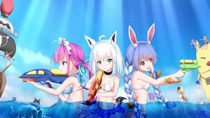 夏季海滩嬉水