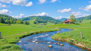 护眼溪谷田园小木屋