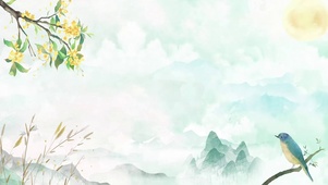 古风水墨画小鸟枝头唯美治愈可爱