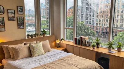 【雨景】窗外的小区雨景