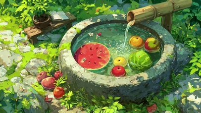 庭院水浸西瓜