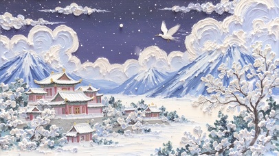 冬·繁花飞鸟入画来