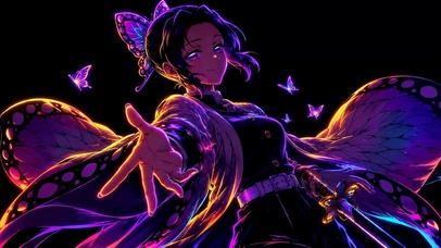 炫彩霓虹蝴蝶忍美少女