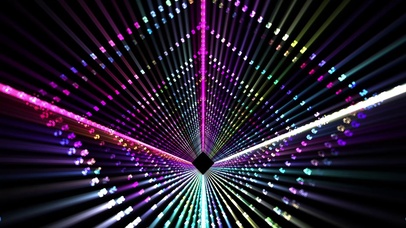 彩色霓虹灯通道