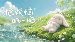 把烦恼晒一晒 治愈软萌小兔