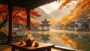 古村湖畔木屋