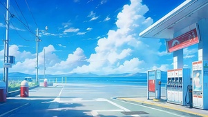 海边加油站