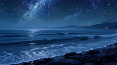 夜晚的大海