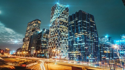 科技数字城市大气展示