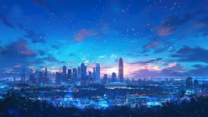 静谧城市夜景
