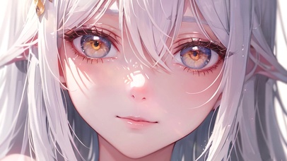 可爱白发精灵萝莉