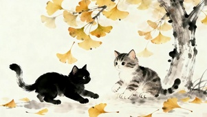 银杏树猫咪