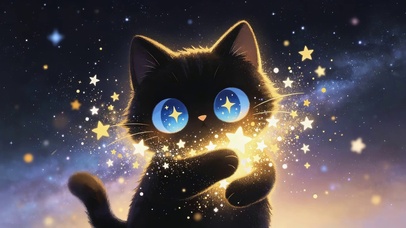 可爱星星猫咪