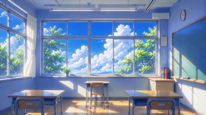 风景如画的教室