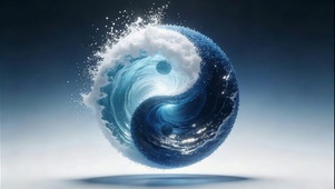 大水流 风水太极图！