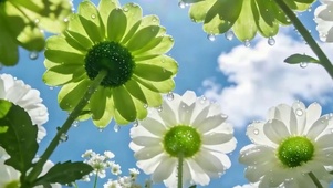 阳光下花朵带鱼屏