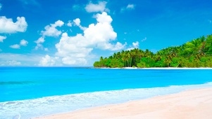 碧海蓝天椰岛