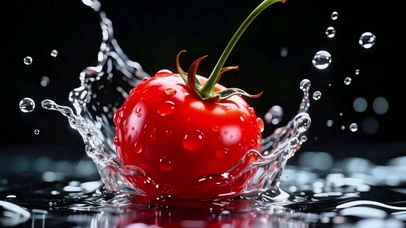 唯美番茄水花皇冠4K