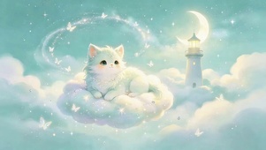 云朵上的猫咪