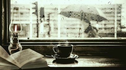 4K唯美治愈黑白雨滴屏