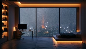 雨天卧室4K