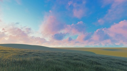 草原的早中午暮晚